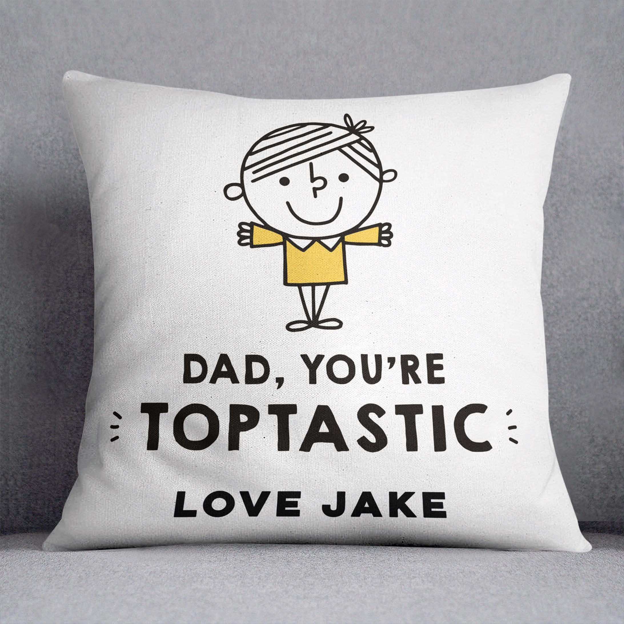 Top-tastic Dad Personalised Cushion